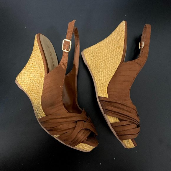 Le Chateau Peep Toe Wedges - Picture 1 of 8